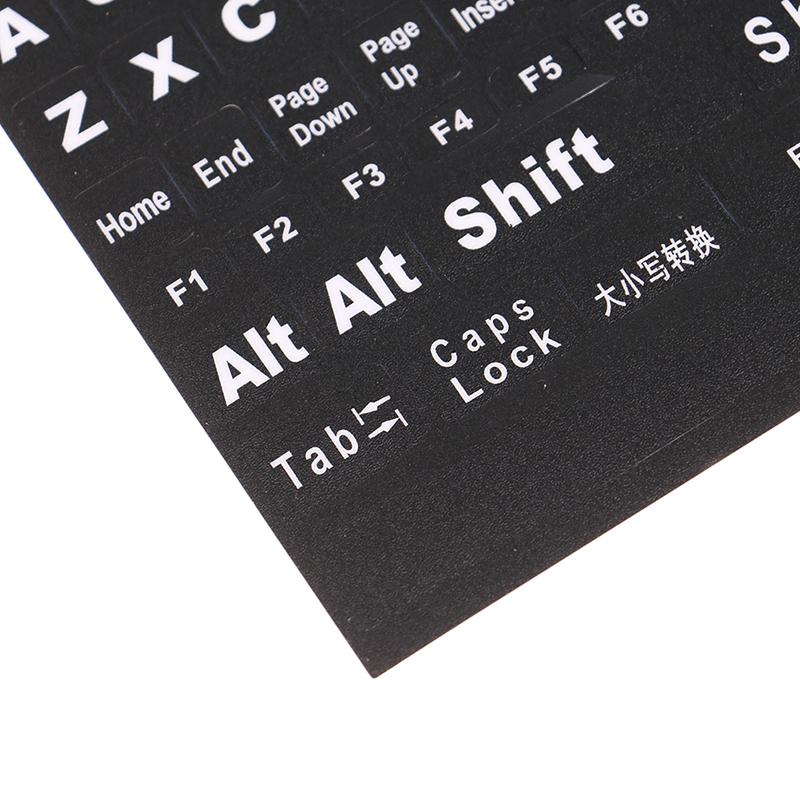 English Full Keyboard Frosted Transparent Keyboard Stickers Computer Notebook