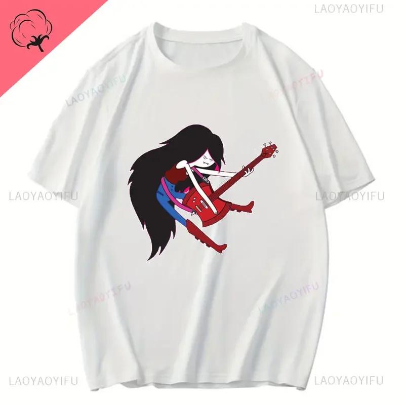 Fashion Adventure Time Cotton T Shirt Marceline The Vampire Queen Short Sleeve T-Shirt Summer O-neck Clothes Unisex Casual Tops