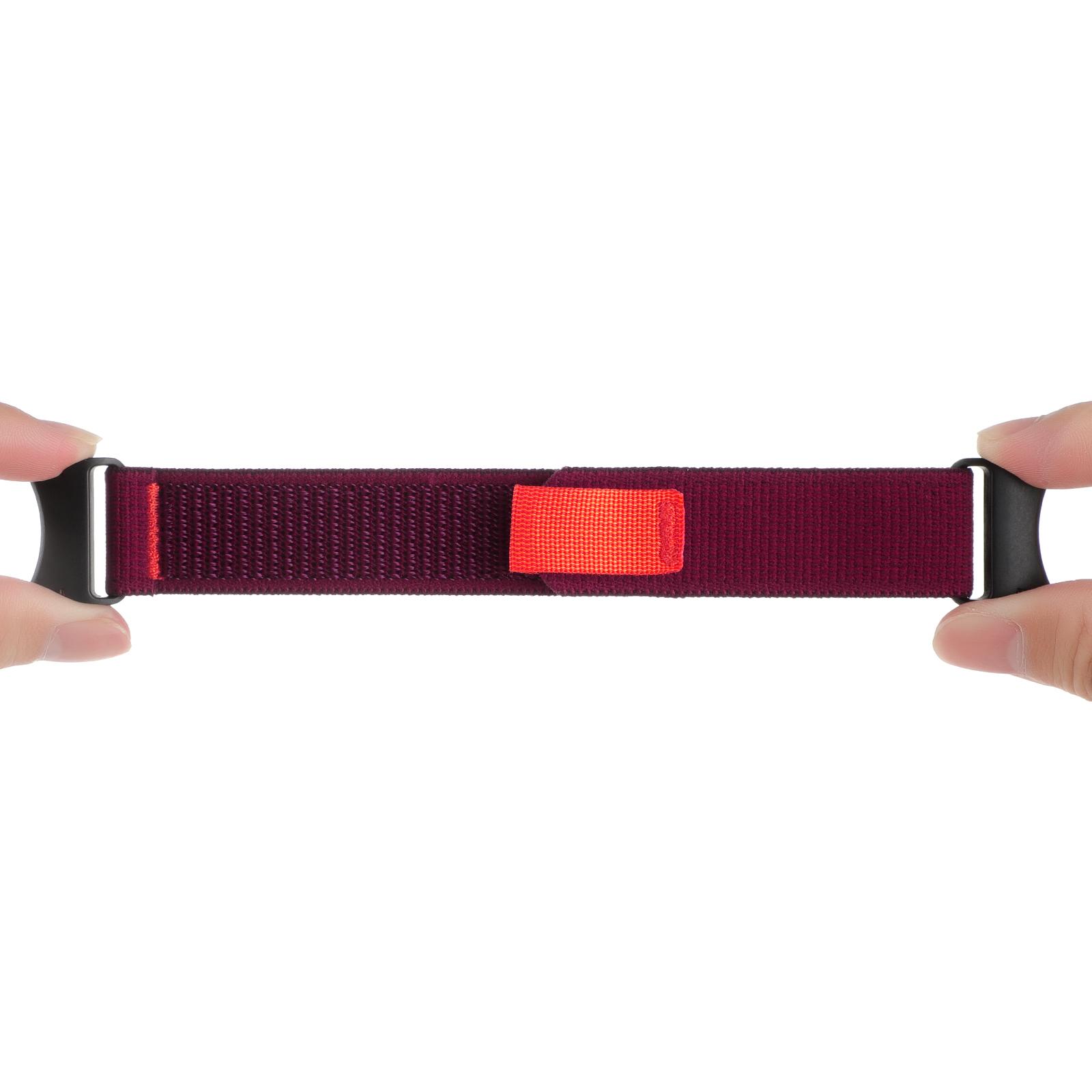 

For Samsung Galaxy Watch FE 40mm/Watch6/Watch 5/Watch4 Trail Loop Strap Nylon Fabric Sport Watch Band Wine Red