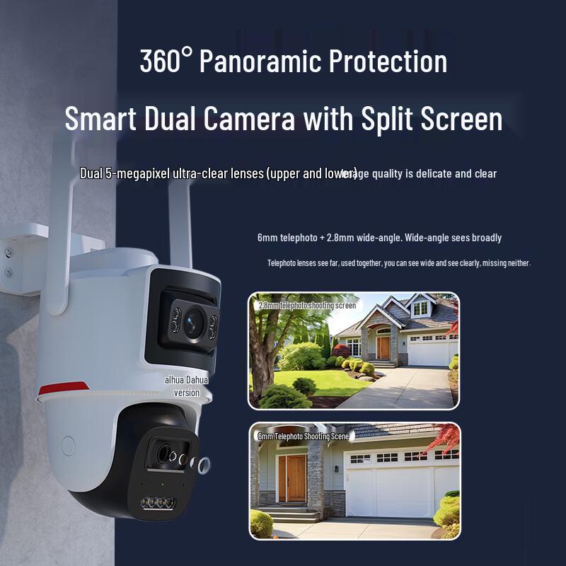 Dahua 10MP Dual-Lens 4G Outdoor PTZ Security Camera CN Plug (adapter Included)