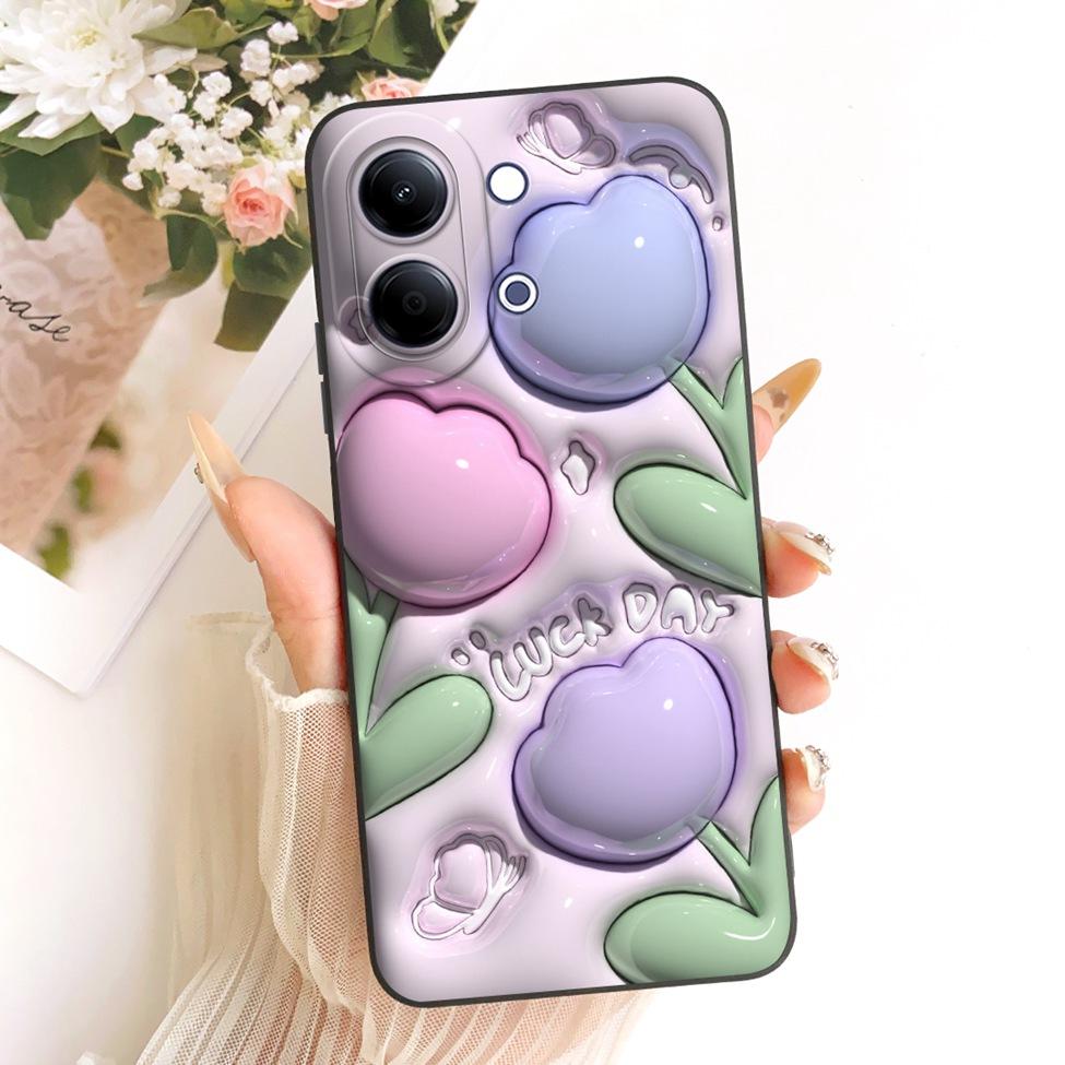 For Vivo Y05 Case Cover Luxury Fashion Cute Cartoon Funny Painted Silicone Funda For VivoY05 Casing
