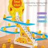 6pcs Ducklings Climbing Stairs Toy, Electric Slide Yellow Duck Toy Light And Music Toy easter gift halloween christmas gift