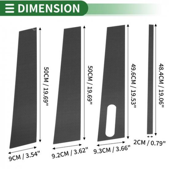 Pack of 7 for Ford Explorer Sport Trac 2007-2010 Pillar Window Trim