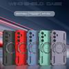 KEYSION Hollow Heat Dissipation Case for Samsung A55 5G Silicone+PC Magnetic Cooling Shockproof Phone Cover for Galaxy A55 5G