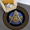 Freemasonry 3 Circular Rug - Office Decorative Carpet For Living Room Bedroom Door Mat Floor Rug Computer Chair Area Rug