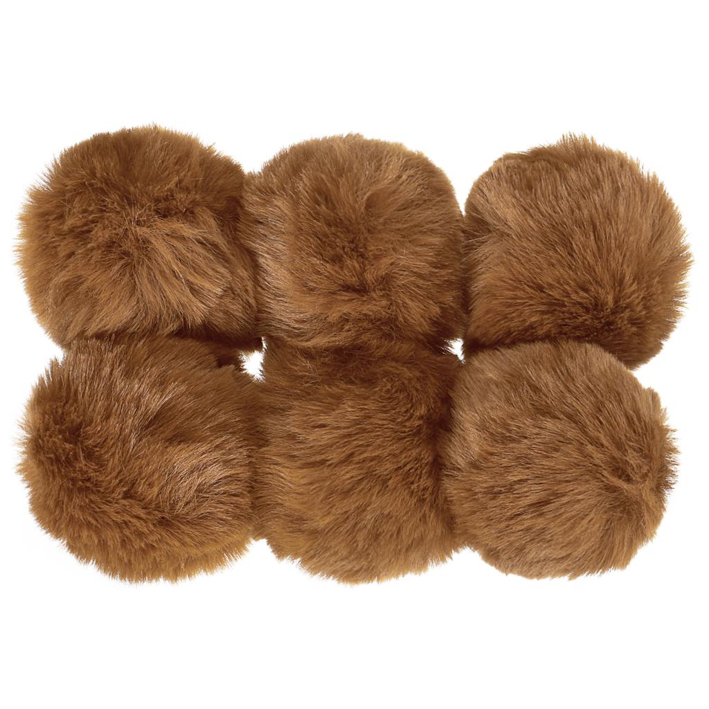 6/12pcs Faux Fur Pom Poms for Hats Fluffy Soft Fur Poms Balls for Keychain Knitting Hats DIY Scarves Gloves Bag Christmas