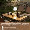 Lampe de table LED - NETTLIFE - Rechargeable - Batterie sans fil - Tactile d'intensité variable - IP54