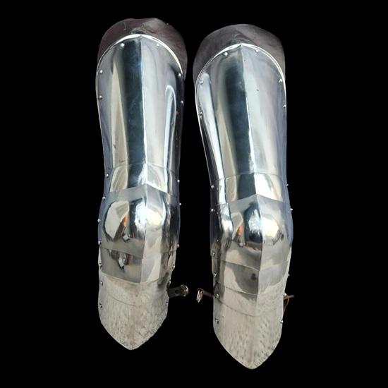 Medieval Knight Leg Armor 18 Gauge Steel Costume Protector LARP Cosplay Halloween Costume Best Gift