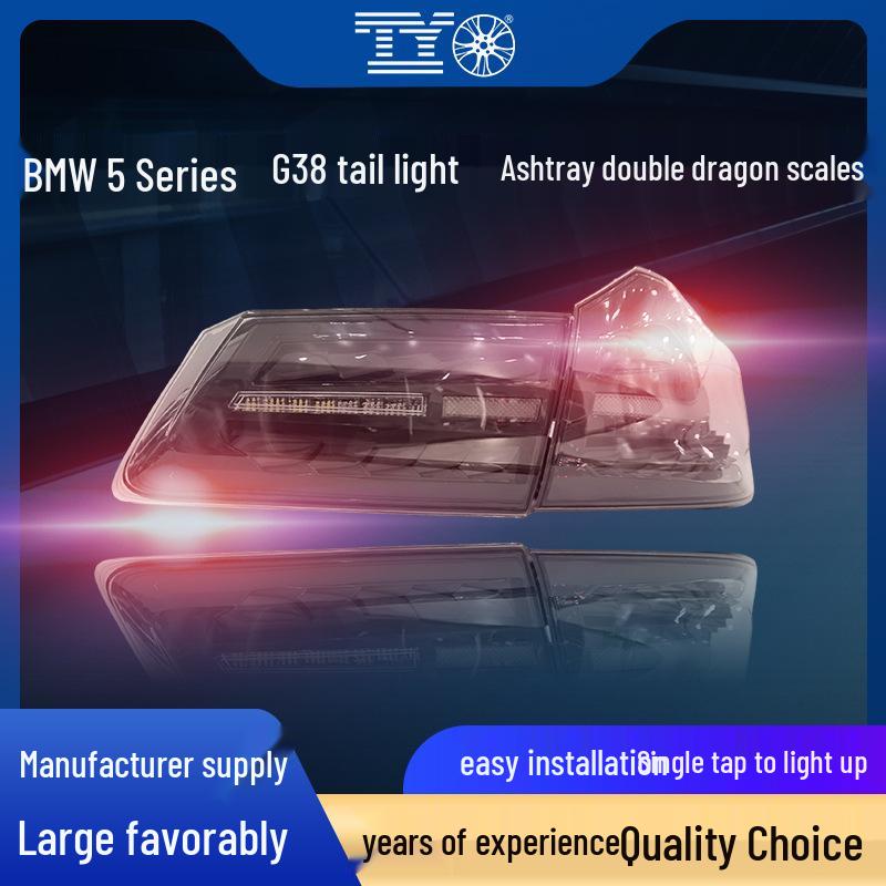

BMW 5 Series G30/G38 Double Dragon Scale Gray Taillight Assembly with Flowing Turn Signal & Daytime Running Light Double Dragon Scale Right (Inner and Outer)