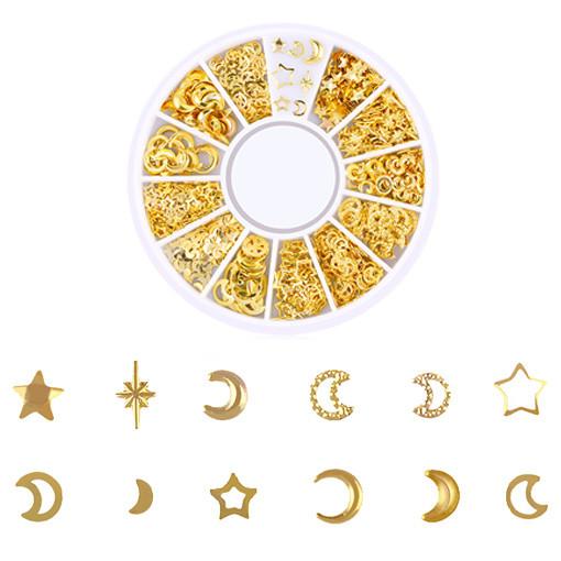 Ozean Nail Art Ohrstecker Gold Charms Sommer Meer Metalllegierung Nieten Muschel Seestern