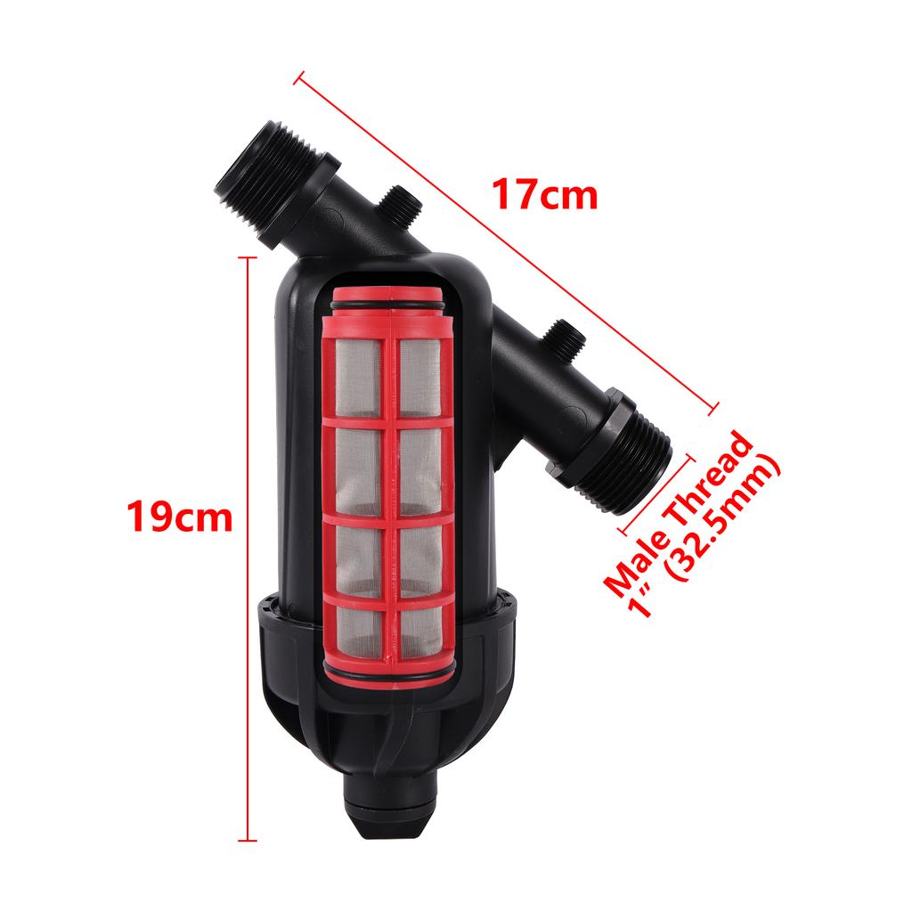 3/4" 1" Garden Hose Filter Sprayer Filter Tube Connector 100-120 Mesh Screen Garden Agriculture Watering Filter Attachment