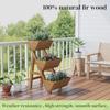 3-Tier Wooden Vertical Raised Garden Bed with Legs Tiered Planter Box Vertical Garden Planter Wood Plant Stand Wood Flower Rack