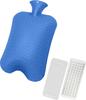 Oreiller à eau KENOU 3000ml Longueur 30cm Largeur 22cm Oreiller à eau PVC Adultes Enfants Éco Réutilisable Glace (Bleu + Plateau)