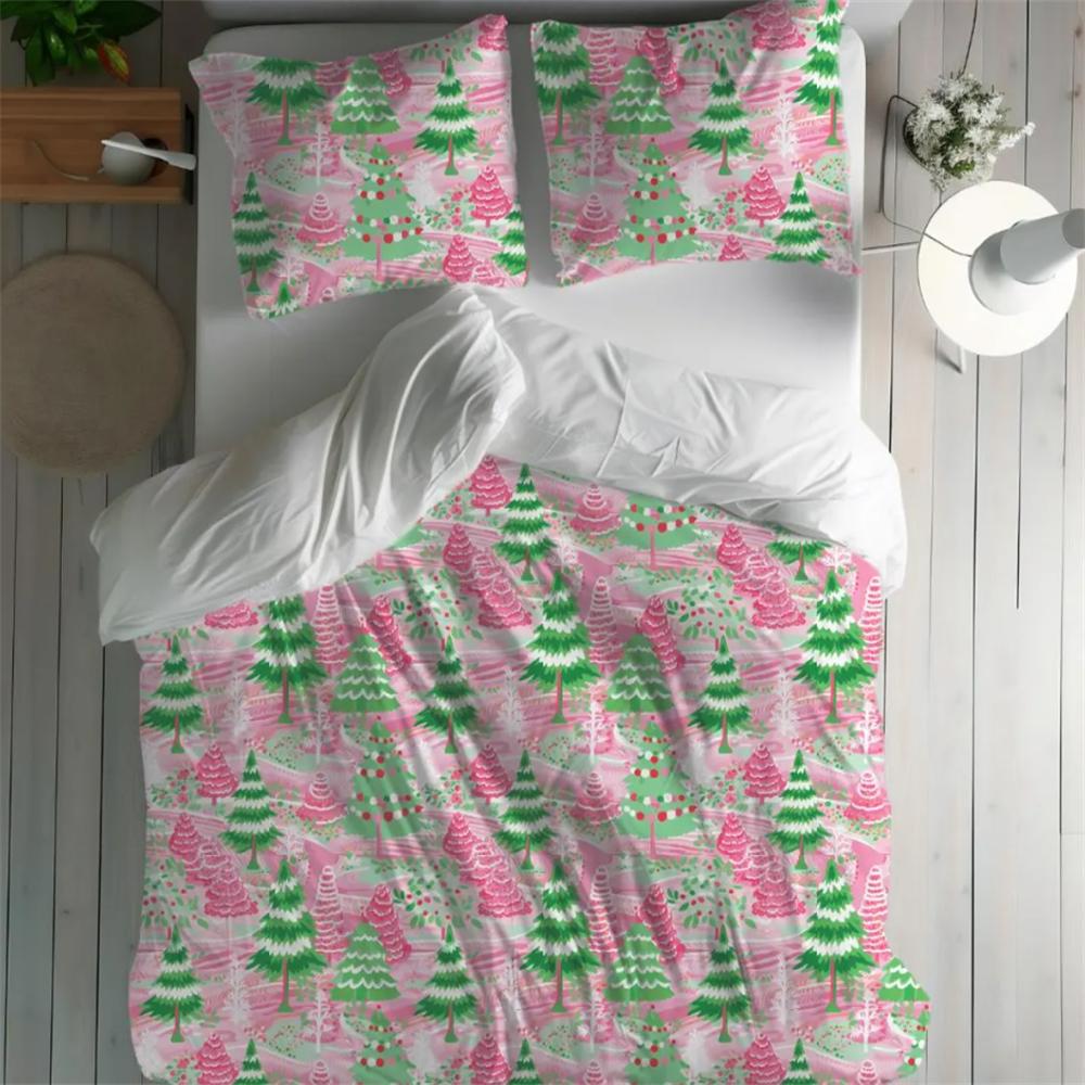 

Преппи Розовый Рождественский Пододеяльник, Розовый Рождественский Пододеяльник, Преппи Пододеяльник, Преппи Постельное Белье, Праздничное Постельное Белье, Розовый Праздничный Декор EU Single 135x200cm