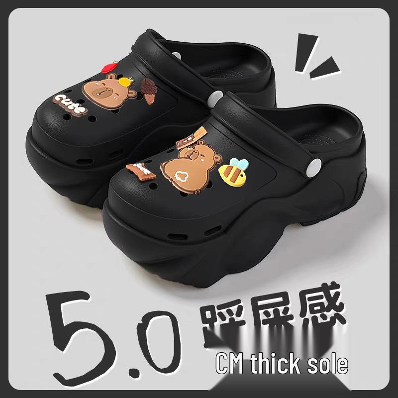 Women's 2025 Summer EVA Platform Clog Slippers - Height-Enhancing, Anti-Slip Beach Sandals