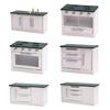 1:12 Miniature Wood Furniture Kitchen Cabinet Sink Stove Dollhouse Accessories