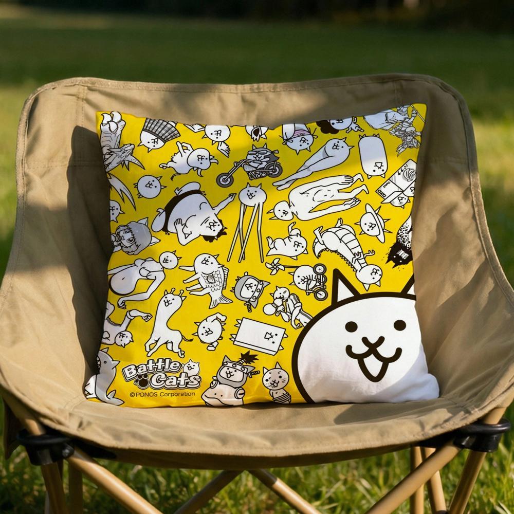 The BBattle Cats Cushion Cover Soft Reversible  Durable Pillow Cover  MultiScene Use for Home  Car Daily Comfort