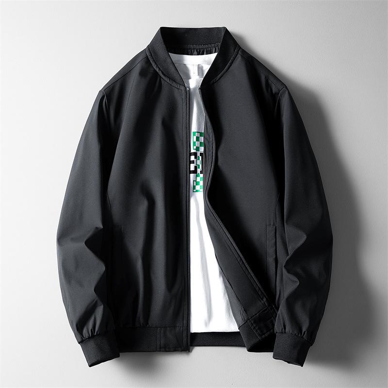 Herren Frühling/Herbst Freizeitjacke im koreanischen Stil mit Reißverschluss