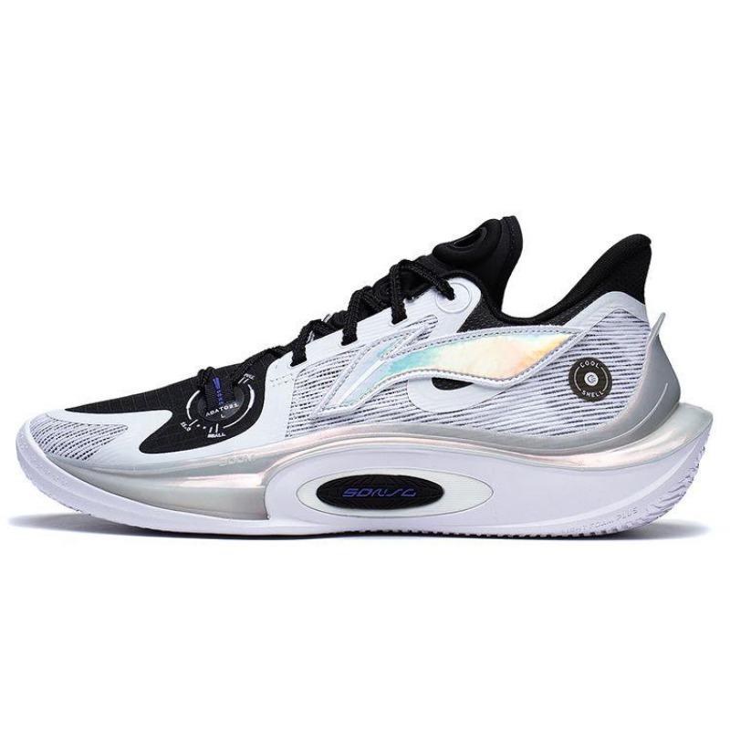 Li-Ning Sonic 11 Stardust Men s Low-Top Basketball Shoes White Black Silver ABAT021-1 46