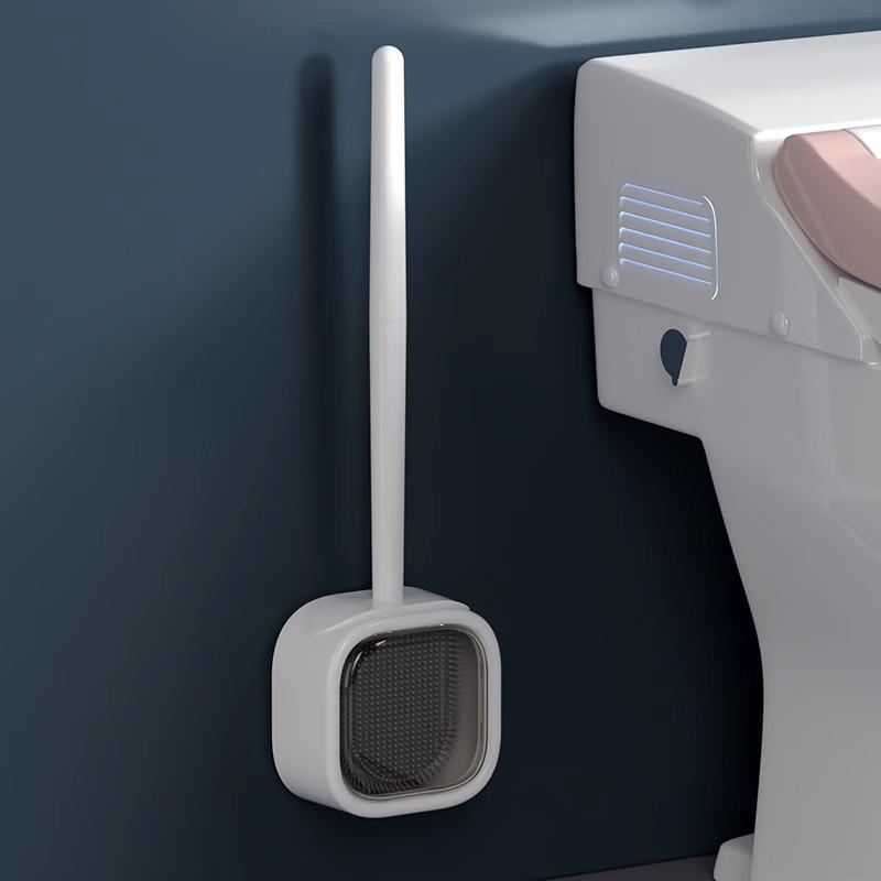 

Силиконовая туалетная щетка с мягкой щетиной - Настенный, Безударный чистящий инструмент