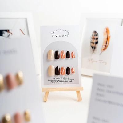 4Pcs Nail Art Photography Props Card Display Cardboard 9*14cm Background Paper Mixed Design