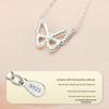 S925 Sterling Silver Butterfly Necklace: Elegant Luxury Clavicle Chain Gift for Women.