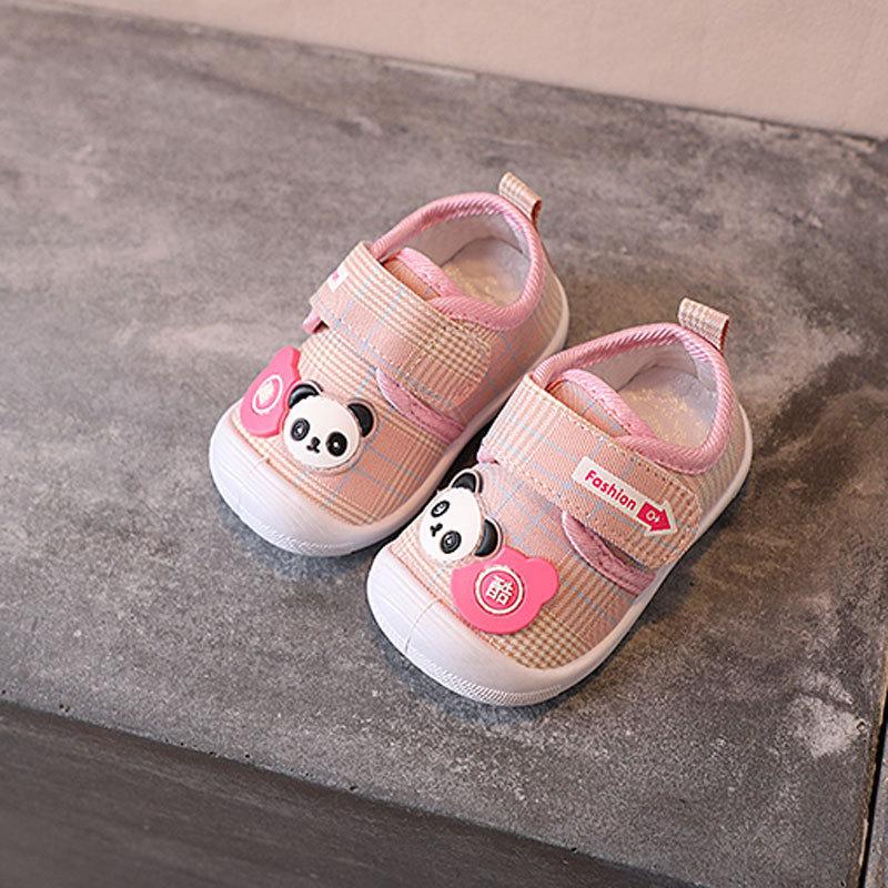 Baby Toddler Cartoon Soft Sole Shoes With Velcro For Boys Girls Kids Walkers