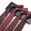 Burgundy Tie Men, Wedding Banquet Best Man Groom Host Festive Gentleman High-End Pattern Hand Tape 8Cm