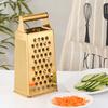 4 Sides Box Grater For Kitchen,Stainless Steel Cheese Grater With Handle,Multi-Function Vegetable Slicer Food Shredder For