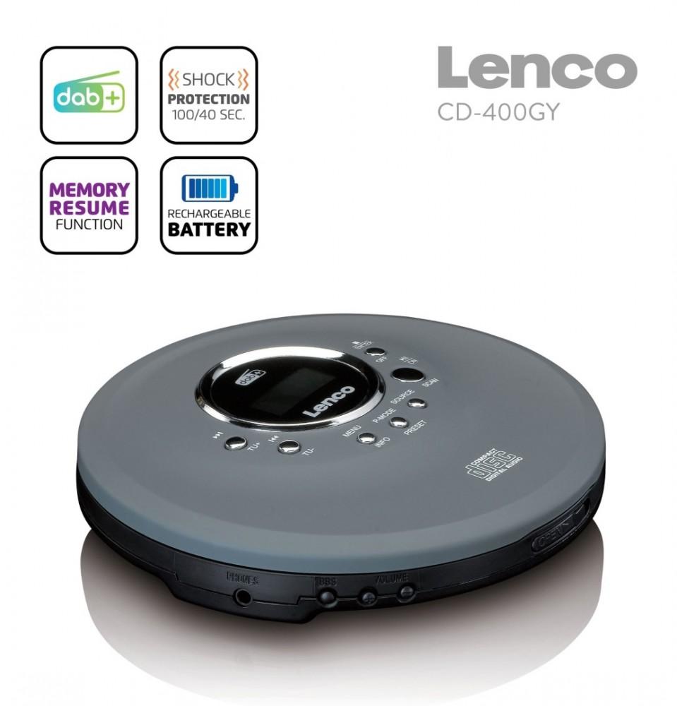 

Lenco CD-400GY - CD/MP3 disc player and DAB+/FM radio, Lenco срібний