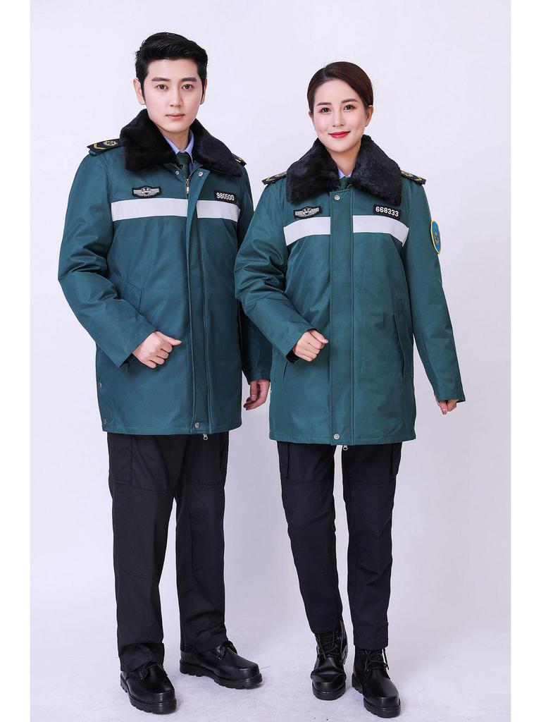 Women's Long Cotton-Padded Emergency Vest for Medical Staff