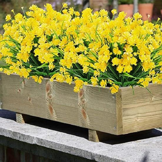 Attractive Weather-resistant Decorative Easy Care Spring Grass Camellia Fake Flowers Home Decor Simulation Flowers
