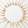 Polished Stainless Steel Alphabet Necklace - Women's Daily Wear Clavicle Chain