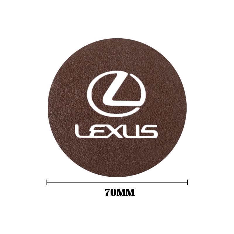 2Pcs Car Coaster PVC Logo Water Cup Pad Anti Slip Mat Accessories For Lexus FSPORT LBX NX RX 350h 450h ES UX 300e GS GX IS LS