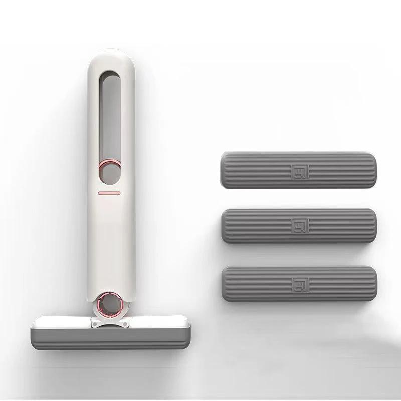 

Новая портативная мини-швабра для домашней кухни, швабра для чистки автомобиля, очиститель для стола, губка для мытья окон, очиститель для окон, бытовые чистящие средства 1 Mop with 4 Sponges