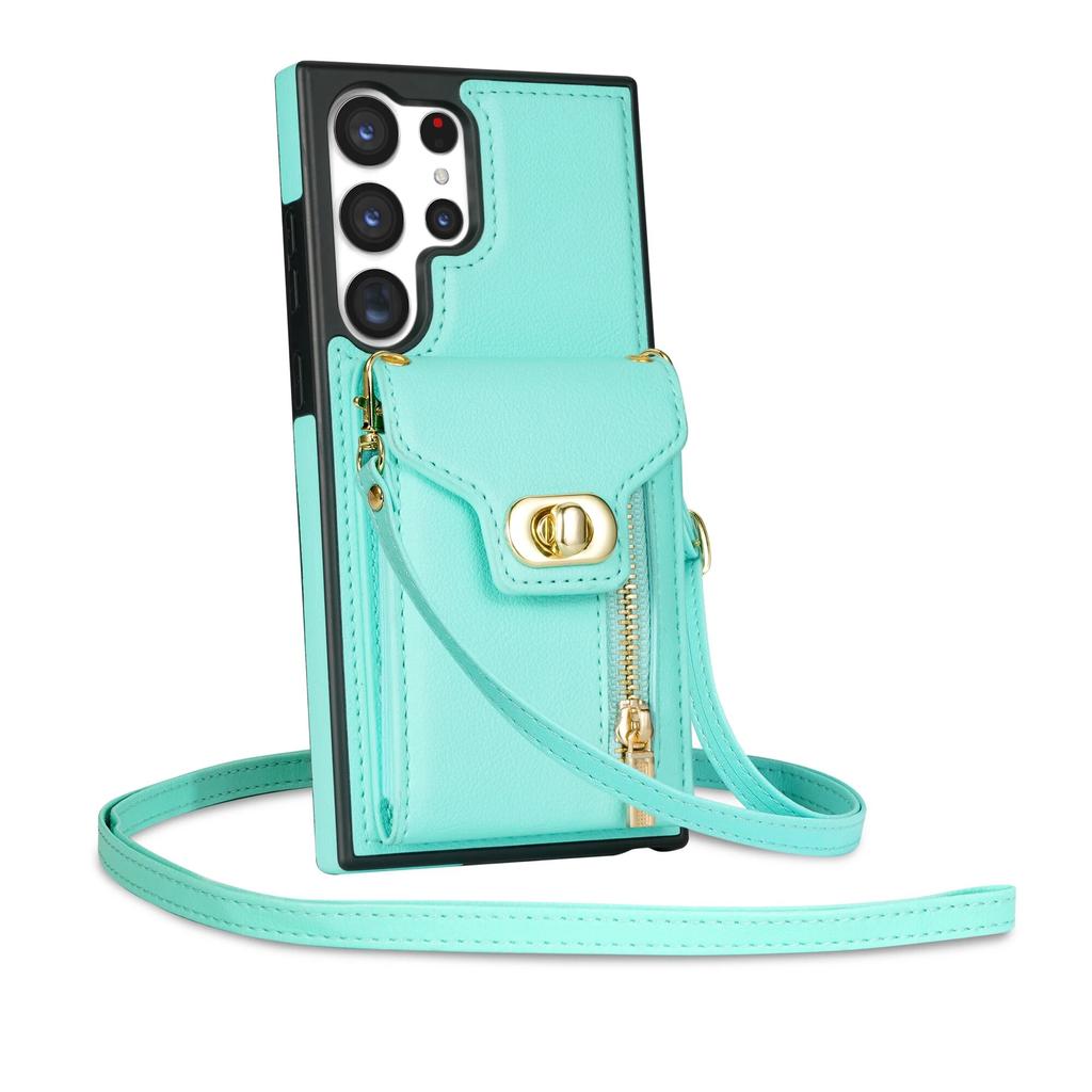 Zipper Crossbody Cards Solt Leather Wallet Case For Samsung Galaxy Z Flip 5 4 3 S23 Ultra S22 Plus S20 S21 FE A54 A53 A13 A04 A52S 5G Cover