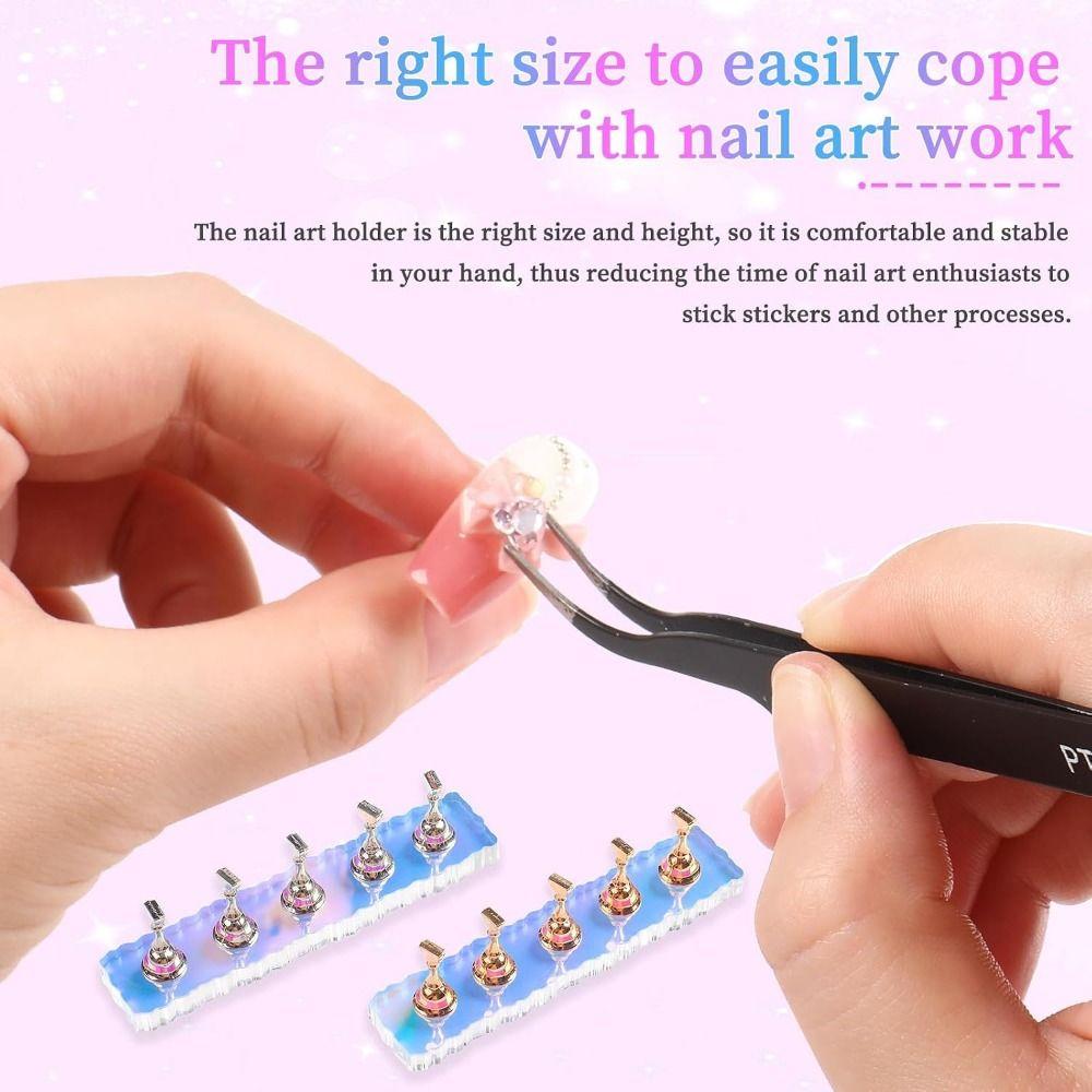 Magnetic Base Nail Stand 2 Base Nail Art Practice Holder Nail Display Stand  Nail Painting