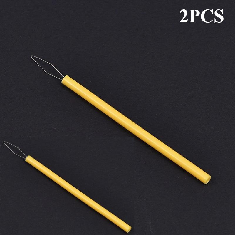 1/2 Stück Verlängertes Nadeleinfädler-Set für Nähmaschine, Handnähen, Stickerei, Perlenwerkzeug, DIY-Bastelzubehör (Gemischte Farbe)