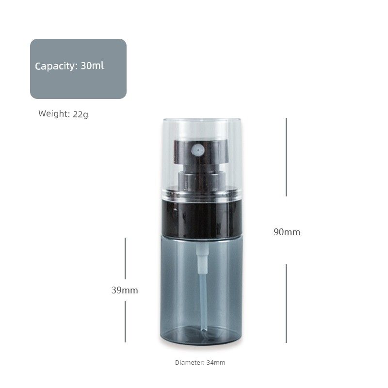 Ultra-Fine Nano Portable Alcohol Disinfectant Spray Bottle 30ml Transparent Black Nano Spray Bottle