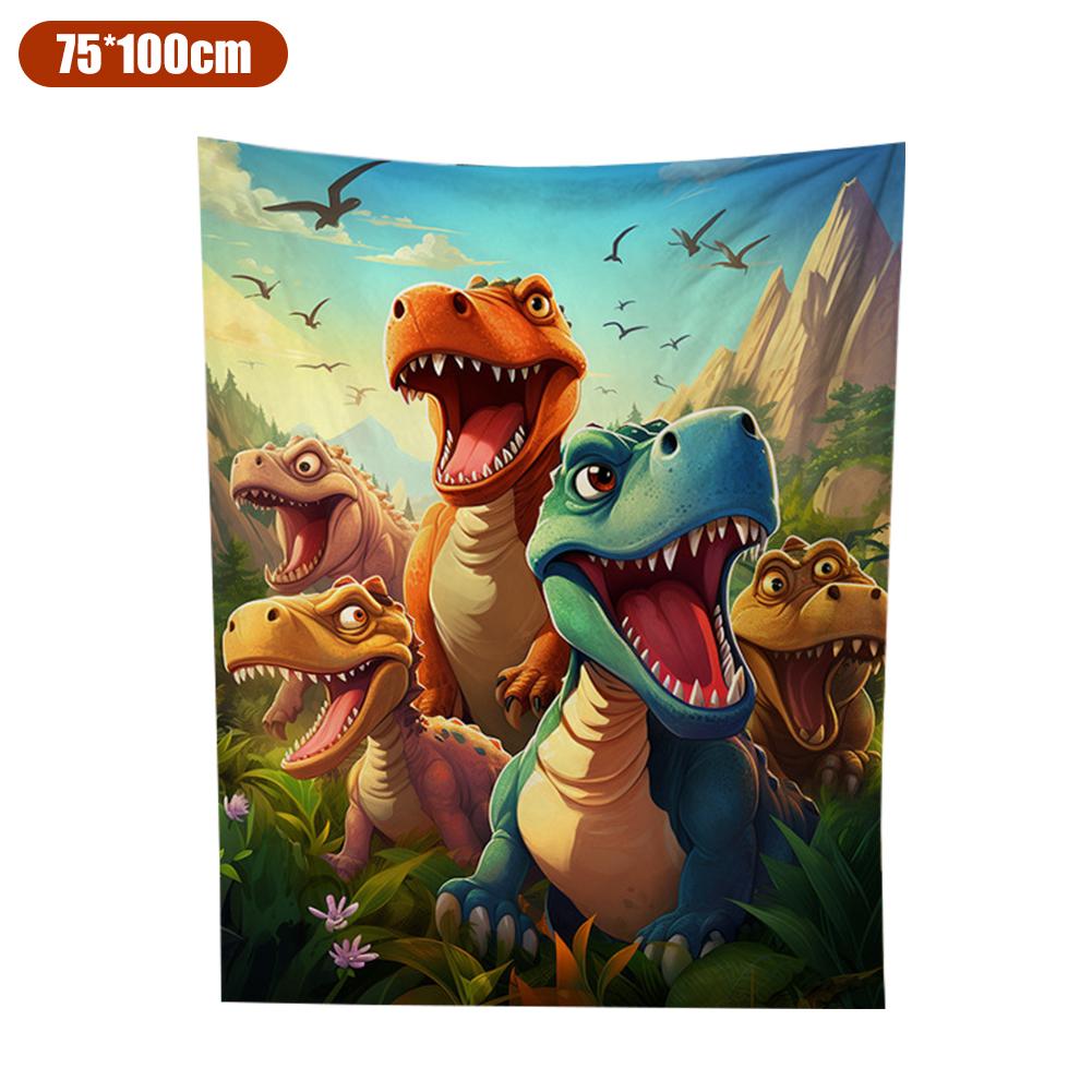 Cute Funny face dinosaur 3D print blanket tapestry comfortable warm blanket lightweight fabric fast shipping washable Flannel