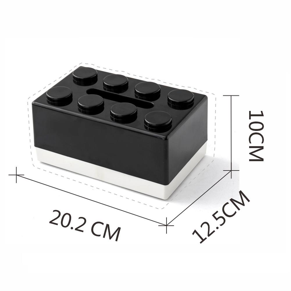 

Double Color Building Block Tissue Box with Spring Wall Mounted Tissue Holder for Bathroom Kitchen Home Tissue Case Organizers черный белый