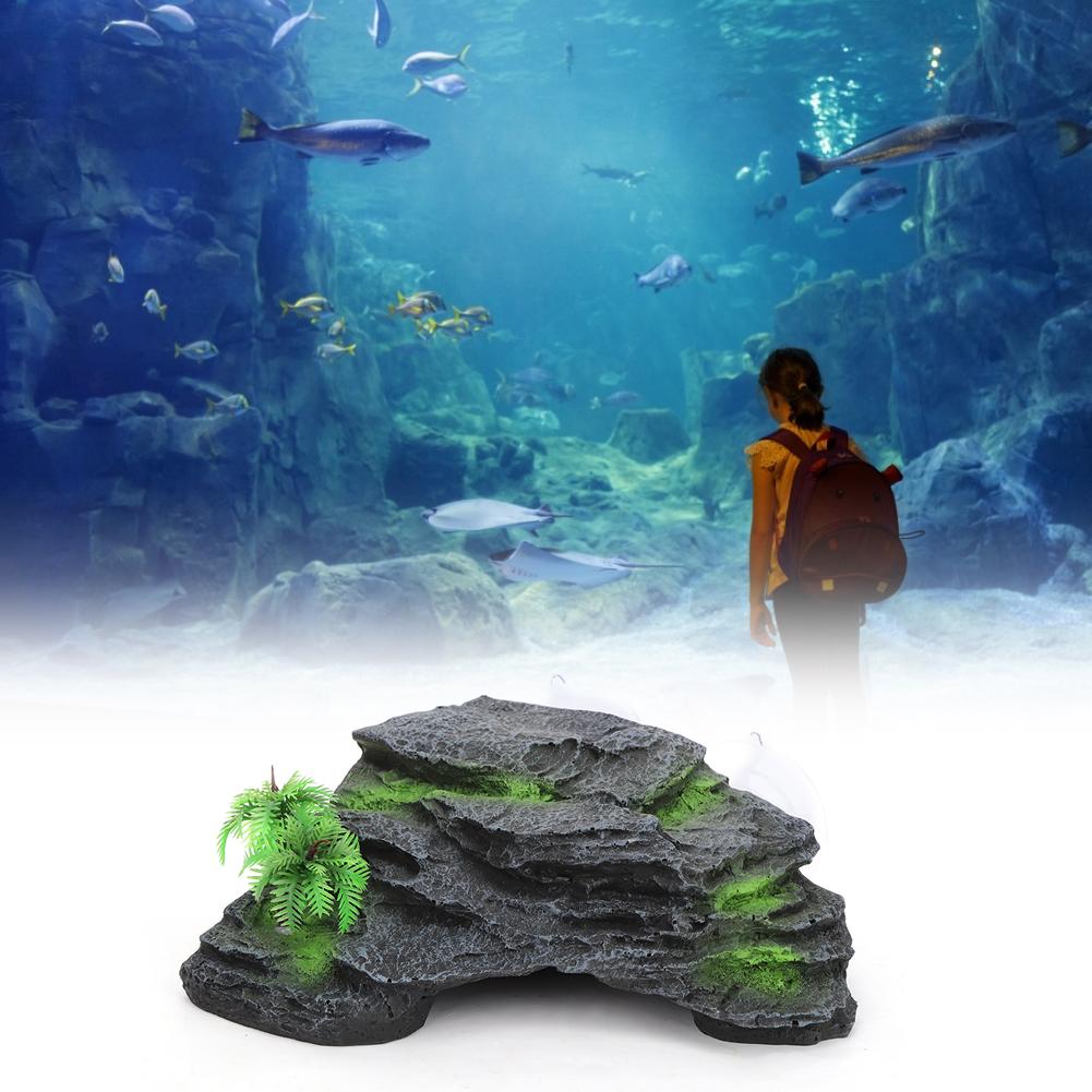 Resin Aquarium Artificial Simulation Tortoise Climbing Terrace Ladder Cave Fish Tank Landscape Decoration
