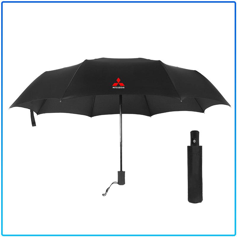 1Pcs Windproof Rain Fully Automatic Compact 3 Folding Umbrella Car Accessories For Mitsubishi Lancer 7 I200 Pajero Montero Sport Outlander ASX Mirage