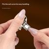 Mini Dog Head Keychain Foldable Nail Cutter Stainless Steel Nail Clippers Rotary Toenail Fingernail Manicure Trimmer Travel Tool