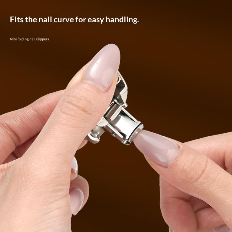 Mini Dog Head Keychain Foldable Nail Cutter Stainless Steel Nail Clippers Rotary Toenail Fingernail Manicure Trimmer Travel Tool