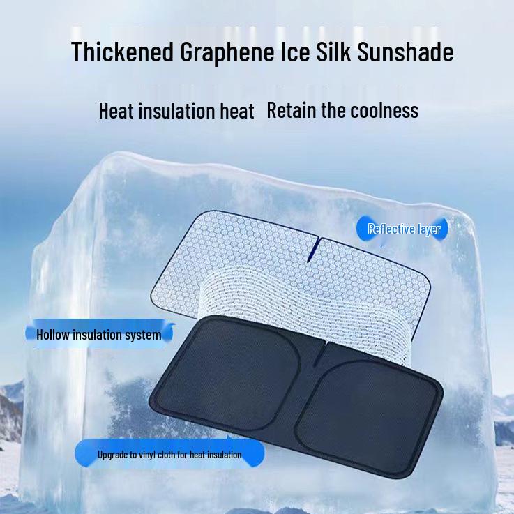 Graphene Car Windshield Sunshade: UV Protection, Light Blocking, Heat Insulation.