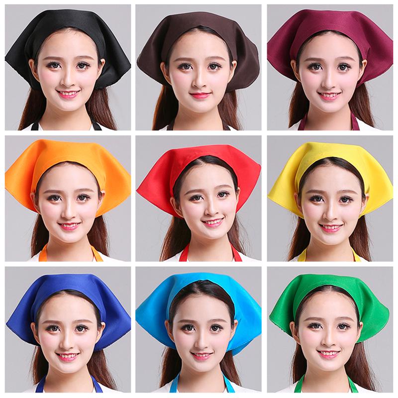 

Unisex Chef Headscarf: Japanese Kitchen & Restaurant Triangle Cap Adjustable