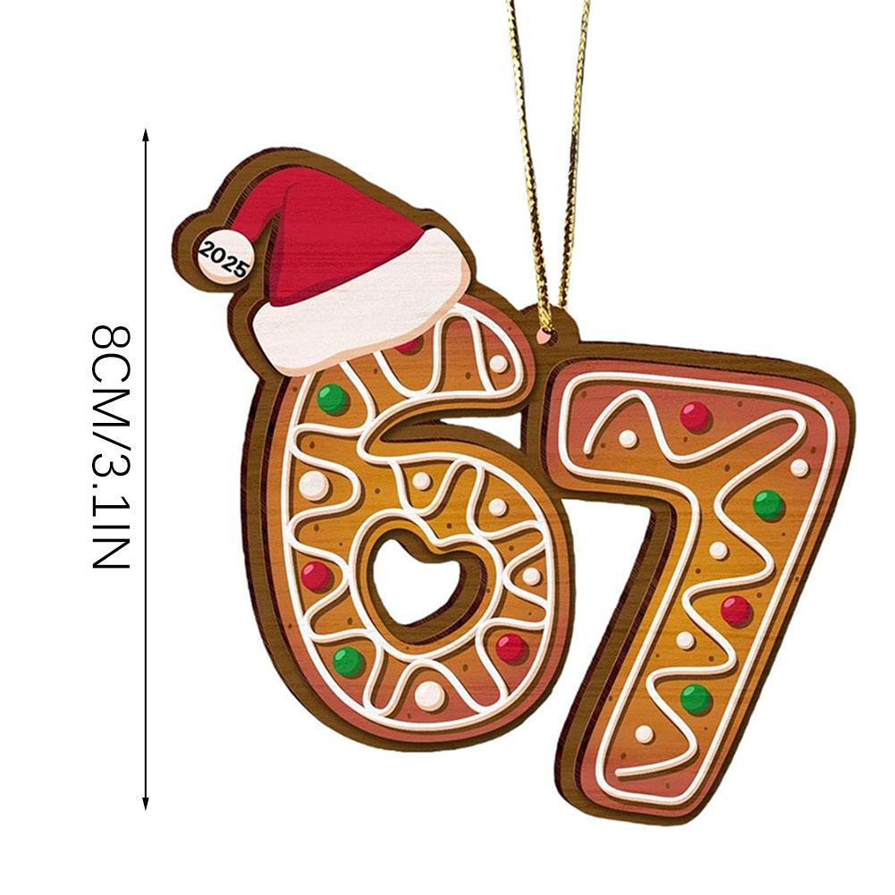 For Christmas 67 Acrylic Ornament Funny Six Seven Holiday Ornament Teen Grandkid Present