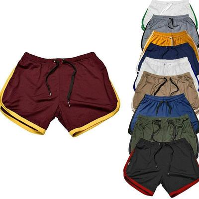 Herren Schnelltrocknende Shorts Mesh Straight Shorts Fitness Strand Sportshorts