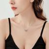 925 Sterling Silver Gradient Butterfly Necklace with Colorful Zircon Pendant for Women